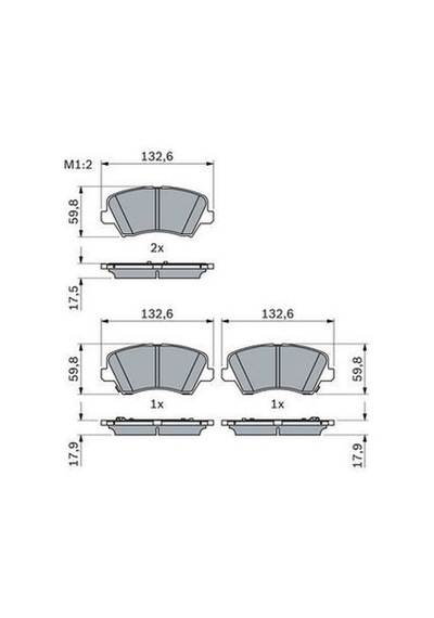 Bosch 0986424863 Disk Balata Ceed 1.4 Ceed 1.4 Sports Wagon I30 1.4 I30 1.4 Gdı I30 1.6 Crdı 58101g4a05