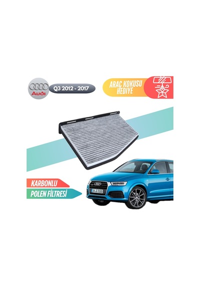 Audi Q3 2012-2017 Model Karbonlu Polen Klima Filtresi