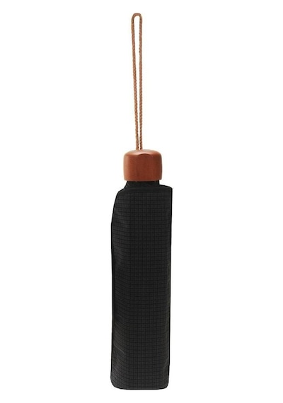 Baginn April Lüx Şemsiye Süper Mini Kare Çizgili Füme 001