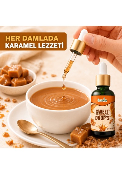 Fibrelle Karamel Aromalı Sıvı Tatlandırıcı - 30ml