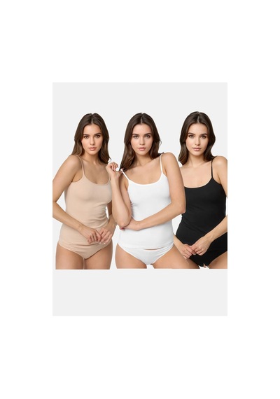 Comfort Secret 3'lü Basic Ip Askı Atlet Siyah