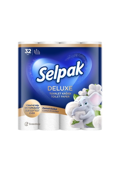 Selpak Deluxe Pamuk Katkılı Tuvalet Kağıdı 32'li - 3 Adet Tarı