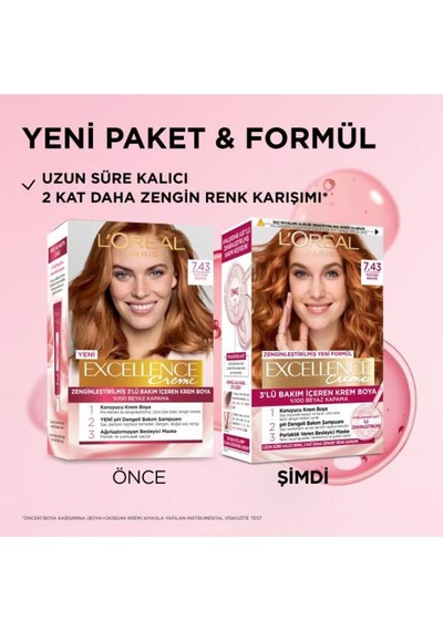L'oréal Paris Excellence Creme 7.43 Sultan Bakırı Saç Boyası