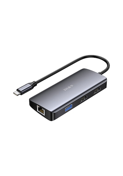 Type-c 7si 1 Arada Usb Hub Docking Station, 4k 60hz Hdmı, Gigabit Ethernet, Pd 100w Şarj, 3 Usb 3.0 Port, Çift Ekran Destekli Macbook Laptop Adaptörü N850