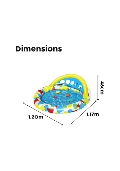 Bestway 47" X 46" X 18"/1.20m X 1.17m X 46cm Splash & Learn Kiddi