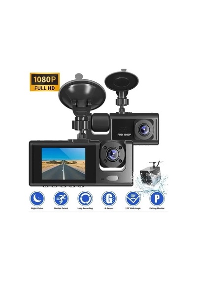 Araç Araba Kamerasi Black Box Traffic Recorder 3 Kameralı Timya/go1395 204836