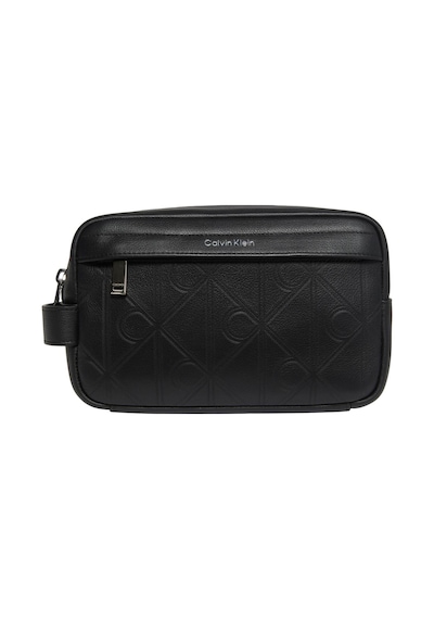 Calvin Klein Erkek Xl Emblem Aop Emboss Siyah Dopp Kit-13203 Siyah