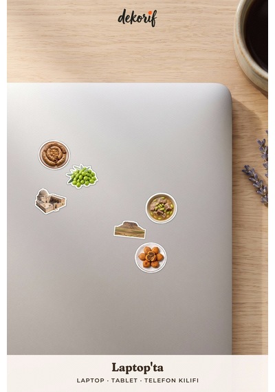 Mardin Sticker Seti 100 Adet - Taş Evler İrok Telkari Gerçekçi Ajanda Journal Defter Laptop Çıkartma Çok Renkli