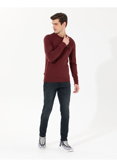 Pierre Cardin Erkek Bordo Triko Kazak 50259797-vr014 Bordo