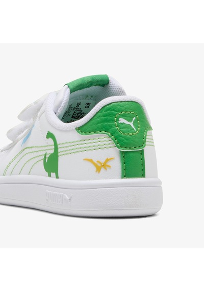 Puma Smash 3.0 Dino Çocuk Beyaz Spor Ayakkabı 405637