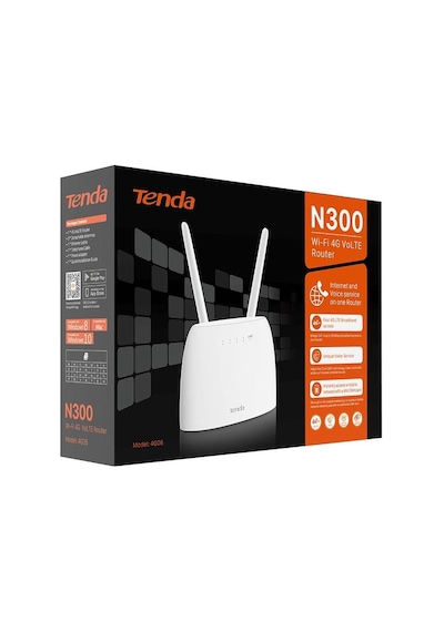 Tenda 4g06 300mbps 2port 2 Anten 4g Lte Indoor Sım Kart Girişli Router-192517