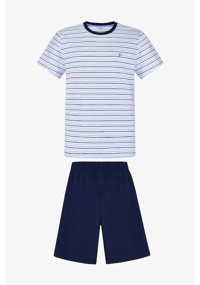 Penti Erkek Renkli Sail Line Şortlu Pijama Takımı