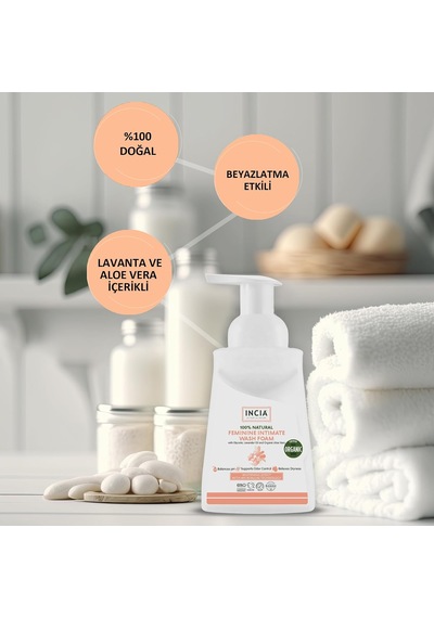 %100 Doğal İntim Yıkama Köpüğü Ph 3.8 Beyazlatma Etkili Ve Koku Önleyici Vegan 200 Ml