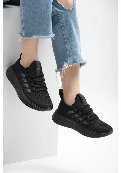2201-awıdox Anatomik Tabanlı Unisex Bağcıksız Sneakers Ayakkabı Siyah