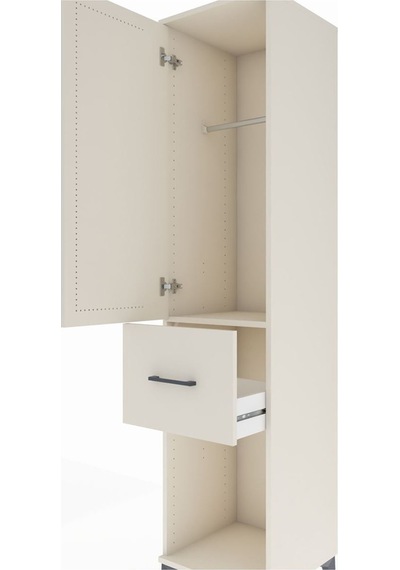 Hyperion Dolap Tek Raflı Tek Çekmeceli Tek Askılı 44x44x195 Aytaşı-aytaşı Aytası