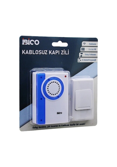 Wireles Kablosuz Kapı Zili Pilli 16 Farklı Melodi 50mt Çekim Alanı Pil 2aa - Düğme 23a Bx40