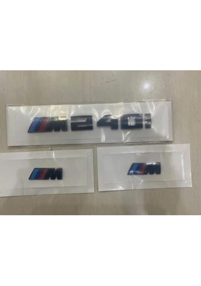 Bmw Uyumlu M240 İ Piano Black Bagaj Yazısı Ve Çamurluk Arması Seti