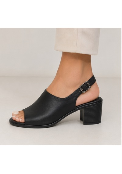 N Napa Shoe Np.1573.siyah.deri Sandalet