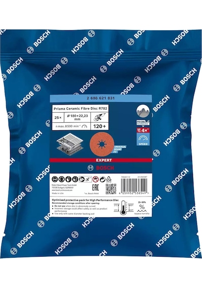 Bosch R782 Expert 180 Mm 120 Kum Paslanmaz Disk Zımpara 2608621831