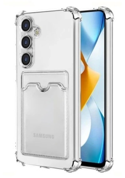 Samsung Uyumlu S24 Kartvizitli Silikon Kılıf Sefaf
