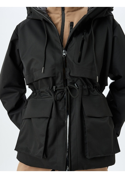 Koton Anorak Mont Kapüşonlu Fermuarlı Cep Detaylı Beli Bağcıklı Su Geçirmez Siyah 5wal00037ıw Siyah Koton Anorak Mont Kapüşonlu Fermuarlı Cep Detaylı Beli Bağcıklı Su Geçirmez Siyah 5wal00037ıw Siyah