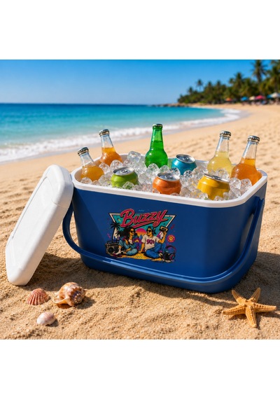 20 Lt Buzzy Retro Buzluk Termos 1179 Cooler Box -392 Mavi