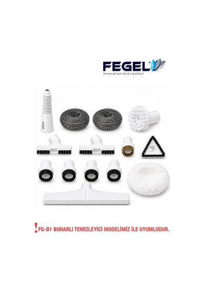 Fegel Fg-b1 Buharlı Temizleyici 14 Parça Yedek Aparat Seti