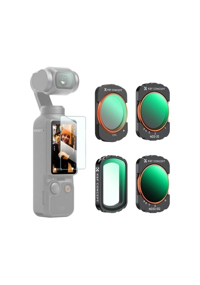K&f Concept Osmo Pocket 4 Için Filtre Seti Uv/cpl/nd2-32 Nd32-512
