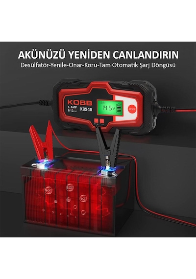 Kobb Kbs4a 6/12v 120a Dijital Akü Şarj / Akü Bakım / Desülfatör Ve Power Supply