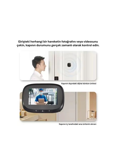 Akıllı Görüntülü Kapı Zili - Siyah