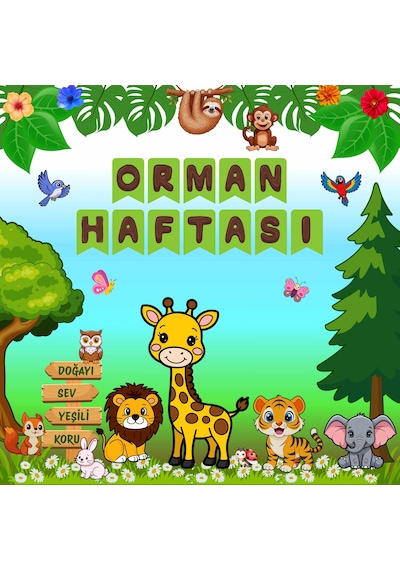 Orman Haftası Premium Vinil Pano 160 160 Cm 01 Tek Parça Diğer