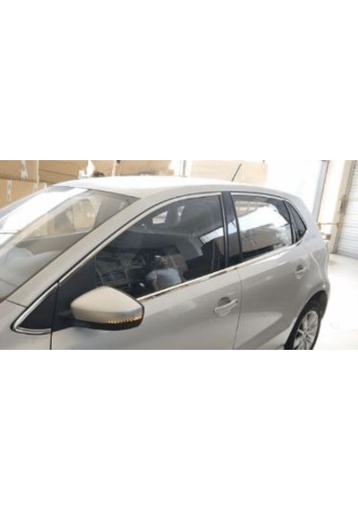 Vw Polo 2011 2017 Cam Çerçevesi 14 Prç Paslanmaz Çelik Krom Polo Cam Çıtası