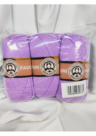 Favori Lila El Örgü İpi 3 Adet - Renk: 056
