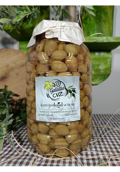 Aydın Yöresi Memecik Cinsi Sofralık Tatlandırılmış Çizik Zeytin 2 Kg