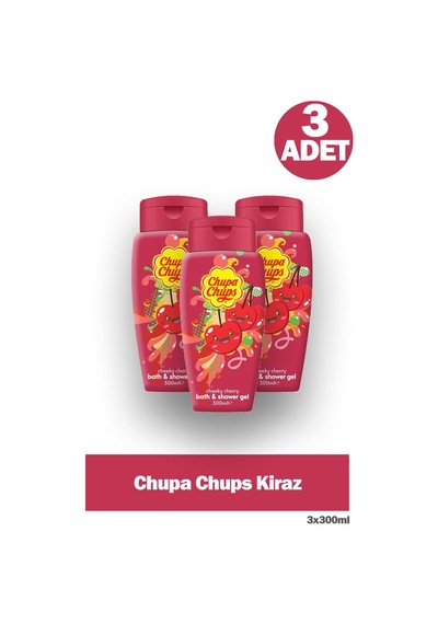 Chupa Chups Kiraz Duş Jeli 300 Ml 3 Adet