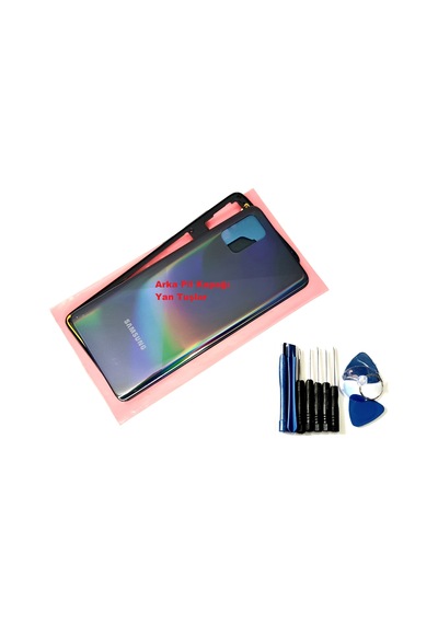 Tkgz Samsung Galaxy Uyumlu A51 Sm-a515 Kasa Arka Pil Batarya Kapağı Tamir Seti Siyah