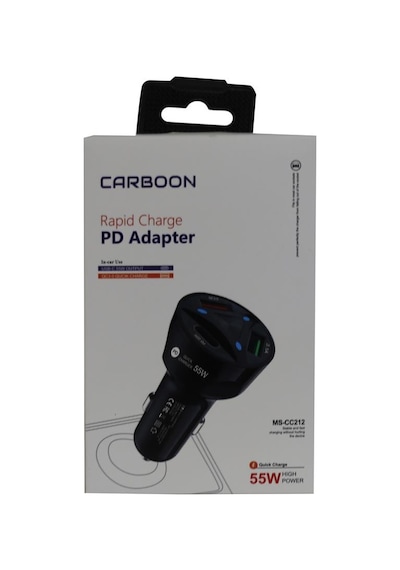 Carboon Ms-cc12 55w Pd 20w Type-c Grişi 2 Usb Araç Çakmaklık Girişli