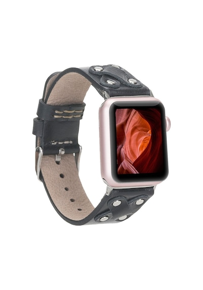 Apple Watch Uyumlu Deri Kordon Cross 42-44-45mm St Rst1 Diğer