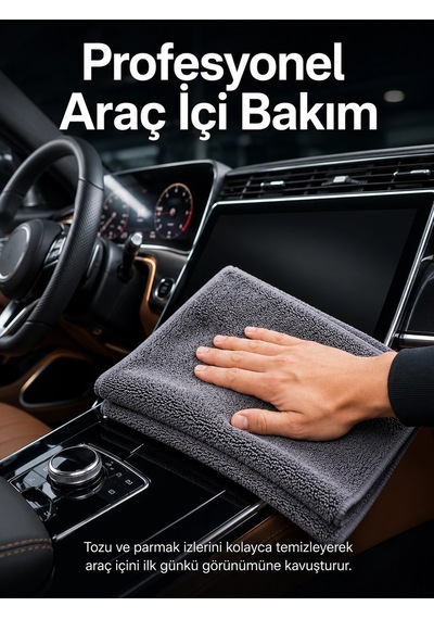 Profesyonel Mikrofiber Araç Kurulama Bezi Çizmez İz Bırakmaz Oto Detay Temizlik Bezi Diğer
