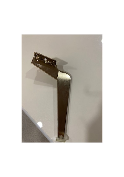 15 Cm Tabanca Model Gümüş Metal Mobilya, Dolap, Koltuk, Tv Ünitesi Ayakları Metal 4 Adet Gümüş