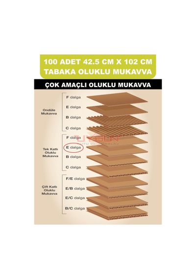 100 Adet 42.5cm X 102cm Baskısız Tabaka Oluklu Mukavva, Çocuk Etkinlik Kartonu, Maket Kartonu, Kargo Kartonu
