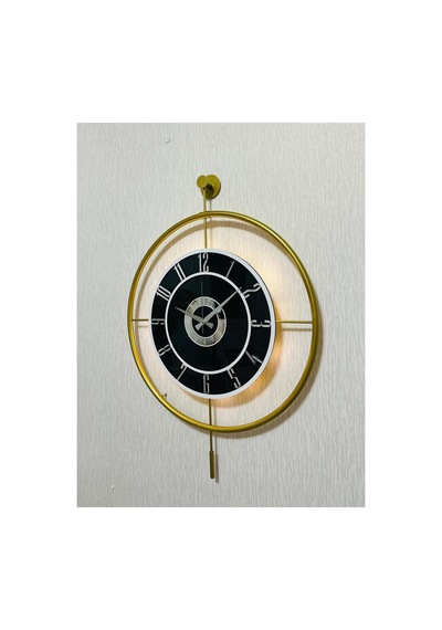 Pey Aksesuar Metal Camlı Duvar Saati 60x80 Cm Büyük Boy Işıklı Gerçek Cam Gold-füme-beyaz-gümüş M61-gold-füme-beyaz-gümüş