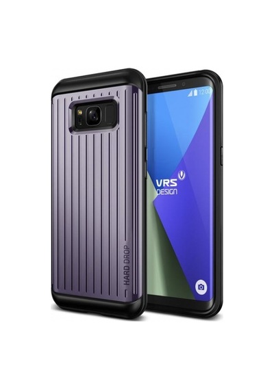 Vrs Design Galaxy S8 İle Uyumlu Waved Hard Drop Kılıf Waved Waved Orchid Gri