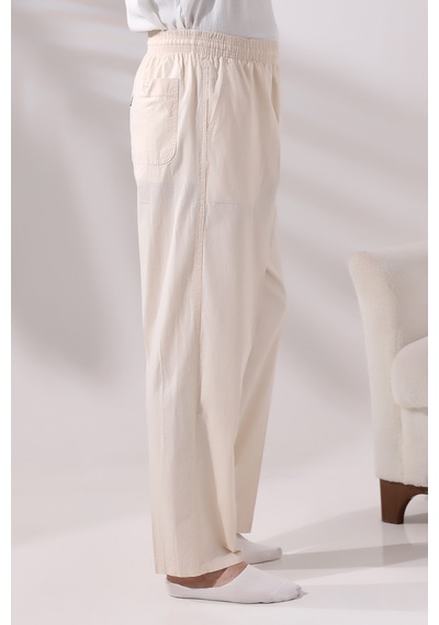 İhvanonline Erkek Krem Çınar Rahat Kesim Beli Lastikli Hac Ve Umre Keten Şalvar Pantolon Açık Krem İhvanonline Erkek Krem Çınar Rahat Kesim Beli Lastikli Hac Ve Umre Keten Şalvar Pantolon Açık Krem