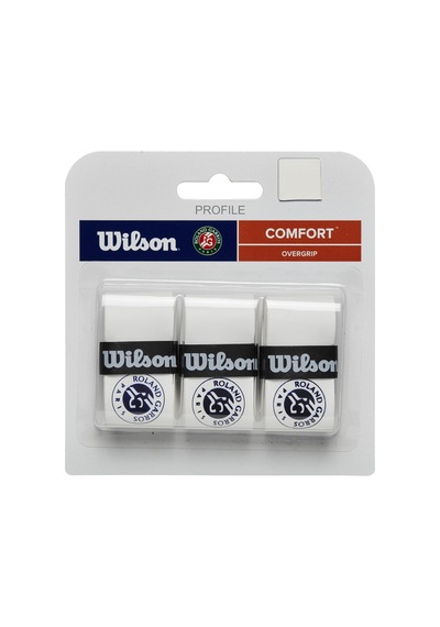 Wılson Roland-garros Tenis Overgrip - 3'lü Paket, Beyaz/lacivert