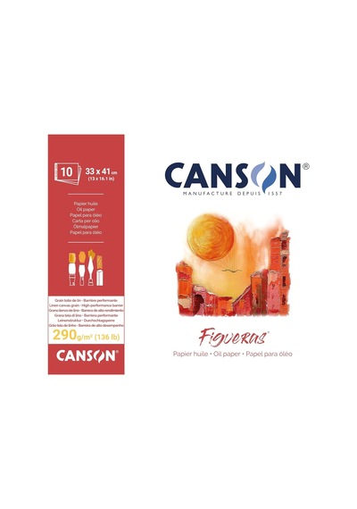 Canson 200857222 Figueras Oelmalpapier, 33 X 41 Cm, Doğal Beyaz Genel