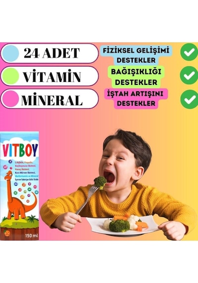 Vitboy Multivitamin ve Mineral İçeren Takviye Edici Gıda 150 ML