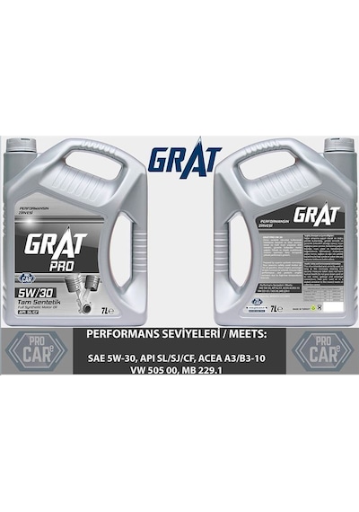 Grat 5W-30 Tam Sentetik Motor Yağı 7 L
