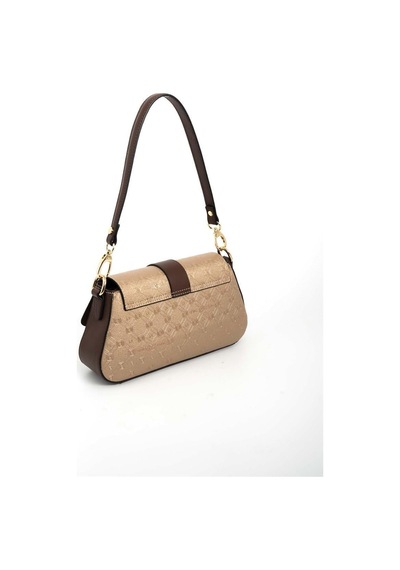 Silver Polo Sp1177 Kadın Omuz Çantası Logolu Bronz-kahve