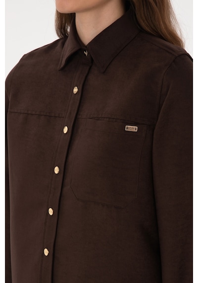 U.s. Polo Assn. Kadın Kahverengi Gömlek Desenli 50317242-vr029 Kahverengi U.s. Polo Assn. Kadın Kahverengi Gömlek Desenli 50317242-vr029 Kahverengi